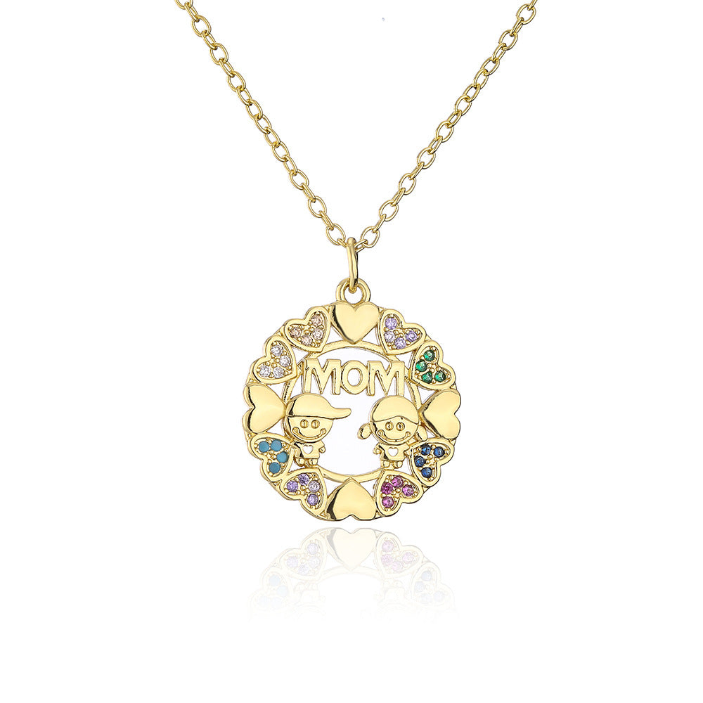 Wholesale Gold Plated Mother's Day Alloy Necklaces